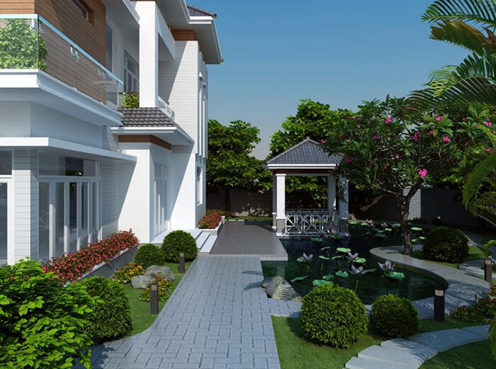 Biệt thự sân vườn sát sân bay Nội Bài Biệt thự sân vườn sát sân bay Nội Bài